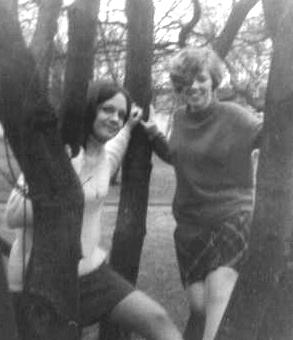 Climbing the famous trees outside of the girl's dorm...